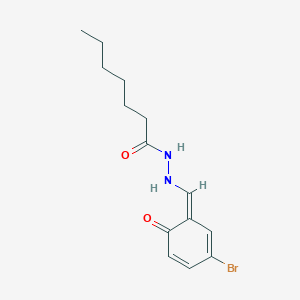 N'-[(Z)-(3-bromo-6-oxocyclohexa-2,4-dien-1-ylidene)methyl]heptanehydrazide