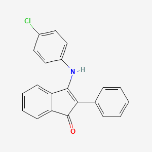 molecular formula C21H14ClNO B2567870 3-[(4-chlorophenyl)amino]-2-phenyl-1H-inden-1-one CAS No. 931347-90-9