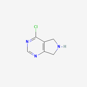 molecular formula C6H6ClN3 B2567877 4-Chloro-6,7-dihydro-5H-pyrrolo[3,4-D]pyrimidine CAS No. 1060816-79-6