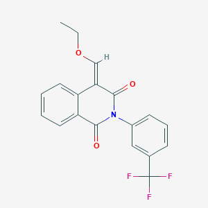 4-(Ethoxymethylidene)-2-[3-(trifluoromethyl)phenyl]-1,2,3,4-tetrahydroisoquinoline-1,3-dione