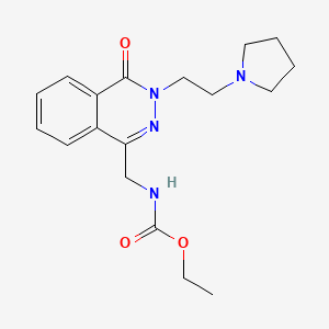 Ethyl ((4-oxo-3-(2-(pyrrolidin-1-yl)ethyl)-3,4-dihydrophthalazin-1-yl)methyl)carbamate