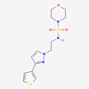 N-(2-(3-(thiophen-3-yl)-1H-pyrazol-1-yl)ethyl)morpholine-4-sulfonamide