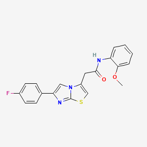 2-(6-(4-fluorophenyl)imidazo[2,1-b]thiazol-3-yl)-N-(2-methoxyphenyl)acetamide