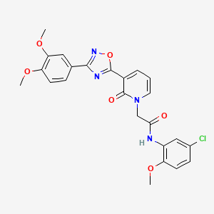 molecular formula C24H21ClN4O6 B2567889 N-(5-氯-2-甲氧基苯基)-2-[3-[3-(3,4-二甲氧基苯基)-1,2,4-噁二唑-5-基]-2-氧代吡啶-1(2H)-基]乙酰胺 CAS No. 1105202-30-9