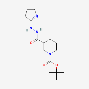 molecular formula C15H26N4O3 B2567891 tert-butyl 3-{[(2Z)-2-pyrrolidin-2-ylidenehydrazino]carbonyl}piperidine-1-carboxylate CAS No. 1824859-16-6