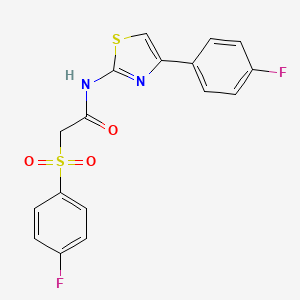 2-((4-fluorophenyl)sulfonyl)-N-(4-(4-fluorophenyl)thiazol-2-yl)acetamide