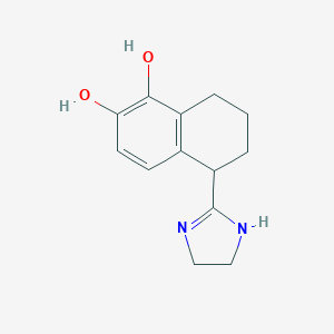 molecular formula C13H16N2O2 B025679 5,6-Dihydroxy-1-(2-imidazolinyl)tetralin CAS No. 108149-68-4