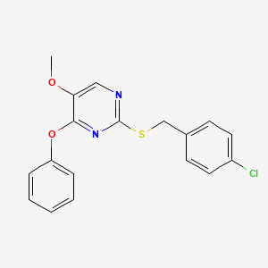 2-((4-Chlorobenzyl)sulfanyl)-5-methoxy-4-pyrimidinyl phenyl ether