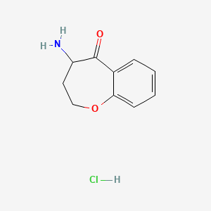 molecular formula C10H12ClNO2 B2567902 4-Amino-3,4-dihydrobenzo[b]oxepin-5(2H)-one hydrochloride CAS No. 32935-69-6