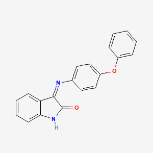 molecular formula C20H14N2O2 B2567906 3-((4-苯氧基苯基)亚氨基)吲哚-2-酮 CAS No. 103410-20-4