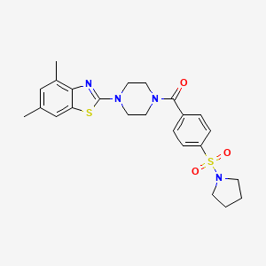 (4-(4,6-Dimethylbenzo[d]thiazol-2-yl)piperazin-1-yl)(4-(pyrrolidin-1-ylsulfonyl)phenyl)methanone