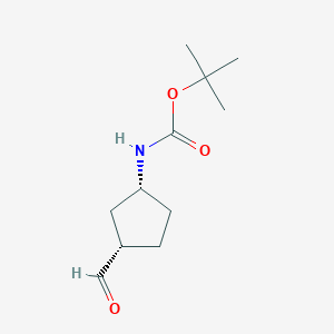 molecular formula C11H19NO3 B2567909 tert-Butyl ((1R,3S)-3-formylcyclopentyl)carbamate CAS No. 551964-49-9