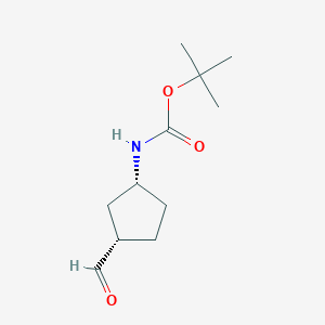 molecular formula C11H19NO3 B2567909 叔丁基((1R,3S)-3-甲酰基环戊基)氨基甲酸酯 CAS No. 551964-49-9