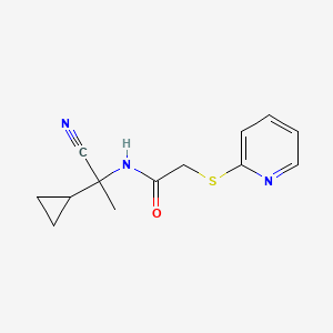 molecular formula C13H15N3OS B2567915 N-(1-cyano-1-cyclopropylethyl)-2-pyridin-2-ylsulfanylacetamide CAS No. 876866-90-9