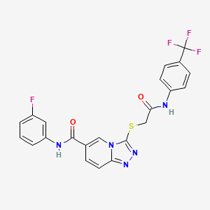 molecular formula C22H15F4N5O2S B2567917 2-({4-[(2,5-dimethylphenyl)sulfonyl]piperazin-1-yl}methyl)-3-(3-fluorophenyl)-3H-imidazo[4,5-b]pyridine CAS No. 1115890-26-0