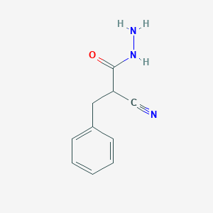 molecular formula C10H11N3O B2567925 2-Cyano-3-phenylpropanehydrazide CAS No. 859967-58-1