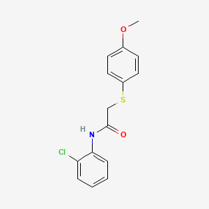 molecular formula C15H14ClNO2S B2567936 N-(2-氯苯基)-2-[(4-甲氧基苯基)硫代]乙酰胺 CAS No. 339097-83-5