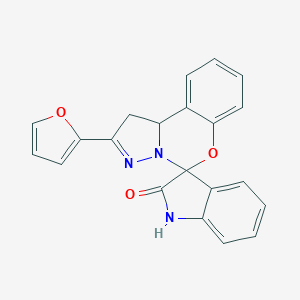 molecular formula C21H15N3O3 B256794 2'-(furan-2-yl)-1',10b'-dihydrospiro[indole-3,5'-pyrazolo[1,5-c][1,3]benzoxazin]-2(1H)-one 
