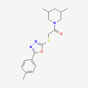 3,5-Dimethyl-1-({[5-(4-methylphenyl)-1,3,4-oxadiazol-2-yl]thio}acetyl)piperidine