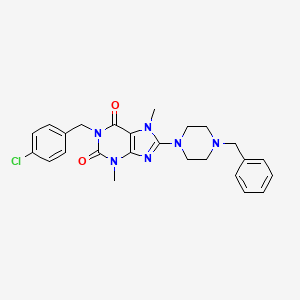 8-(4-benzylpiperazin-1-yl)-1-(4-chlorobenzyl)-3,7-dimethyl-1H-purine-2,6(3H,7H)-dione