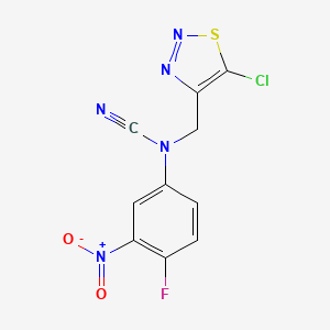 N-[(5-chloro-1,2,3-thiadiazol-4-yl)methyl]-N-cyano-4-fluoro-3-nitroaniline