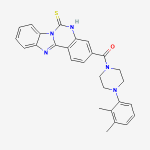 3-{[4-(2,3-dimethylphenyl)piperazin-1-yl]carbonyl}benzimidazo[1,2-c]quinazoline-6(5H)-thione