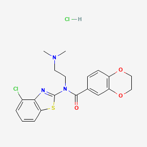 N-(4-chlorobenzo[d]thiazol-2-yl)-N-(2-(dimethylamino)ethyl)-2,3-dihydrobenzo[b][1,4]dioxine-6-carboxamide hydrochloride