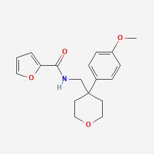 N-[[4-(4-methoxyphenyl)oxan-4-yl]methyl]furan-2-carboxamide