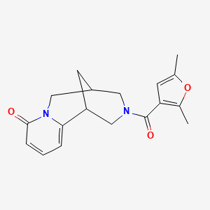 molecular formula C18H20N2O3 B2567973 3-(2,5-dimethylfuran-3-carbonyl)-3,4,5,6-tetrahydro-1H-1,5-methanopyrido[1,2-a][1,5]diazocin-8(2H)-one CAS No. 1024363-35-6