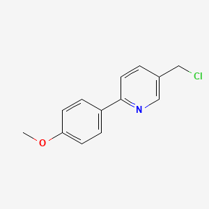 molecular formula C13H12ClNO B2567982 5-(Chloromethyl)-2-(4-methoxyphenyl)pyridine CAS No. 886361-72-4