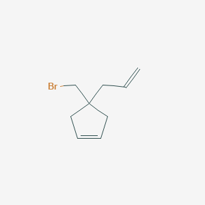 molecular formula C9H13Br B2567986 4-Allyl-4-(bromomethyl)cyclopent-1-ene CAS No. 1996333-35-7