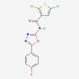 molecular formula C13H6Cl2FN3O2S B2567990 2,5-dichloro-N-[5-(4-fluorophenyl)-1,3,4-oxadiazol-2-yl]-3-thiophenecarboxamide CAS No. 865285-54-7