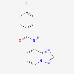 4-chloro-N-[1,2,4]triazolo[1,5-a]pyridin-8-ylbenzenecarboxamide