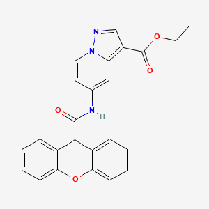 molecular formula C24H19N3O4 B2568027 ethyl 5-(9H-xanthene-9-carboxamido)pyrazolo[1,5-a]pyridine-3-carboxylate CAS No. 1396758-93-2