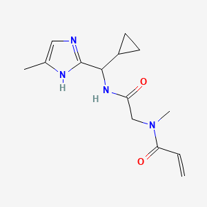 N-[2-[[Cyclopropyl-(5-methyl-1H-imidazol-2-yl)methyl]amino]-2-oxoethyl]-N-methylprop-2-enamide