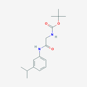 molecular formula C16H24N2O3 B2568049 N-(叔丁氧羰基)-N1-(3-异丙苯基)甘氨酰胺 CAS No. 1390344-75-8