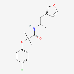 2-(4-chlorophenoxy)-N-(1-(furan-3-yl)propan-2-yl)-2-methylpropanamide