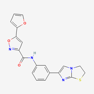 N-(3-(2,3-dihydroimidazo[2,1-b]thiazol-6-yl)phenyl)-5-(furan-2-yl)isoxazole-3-carboxamide