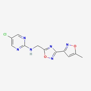 5-chloro-N-{[3-(5-methyl-1,2-oxazol-3-yl)-1,2,4-oxadiazol-5-yl]methyl}pyrimidin-2-amine