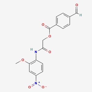 molecular formula C17H14N2O7 B2568067 [2-(2-Methoxy-4-nitroanilino)-2-oxoethyl] 4-formylbenzoate CAS No. 1117791-51-1