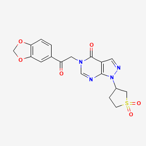 5-(2-(benzo[d][1,3]dioxol-5-yl)-2-oxoethyl)-1-(1,1-dioxidotetrahydrothiophen-3-yl)-1H-pyrazolo[3,4-d]pyrimidin-4(5H)-one