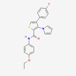 N-(4-ethoxyphenyl)-4-(4-fluorophenyl)-3-(1H-pyrrol-1-yl)thiophene-2-carboxamide
