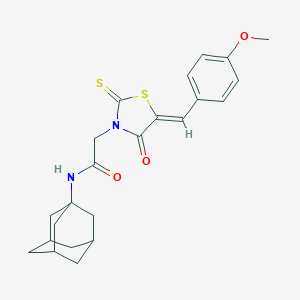 molecular formula C23H26N2O3S2 B256809 N-(1-adamantyl)-2-[5-(4-methoxybenzylidene)-4-oxo-2-thioxo-1,3-thiazolidin-3-yl]acetamide 