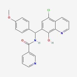 N-[(5-chloro-8-hydroxyquinolin-7-yl)-(4-methoxyphenyl)methyl]pyridine-3-carboxamide