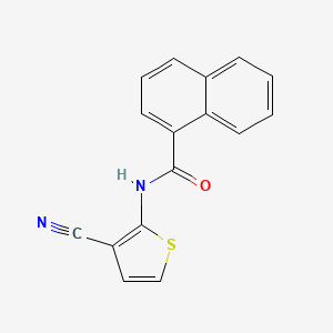 molecular formula C16H10N2OS B2568105 N-(3-cyanothiophen-2-yl)naphthalene-1-carboxamide CAS No. 865546-09-4