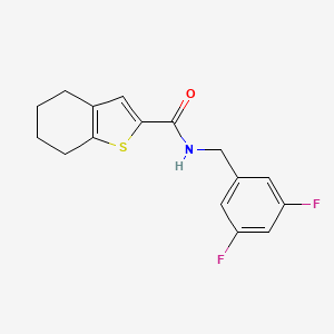 molecular formula C16H15F2NOS B2568106 N-(3,5-difluorobenzyl)-4,5,6,7-tetrahydro-1-benzothiophene-2-carboxamide CAS No. 1252903-62-0