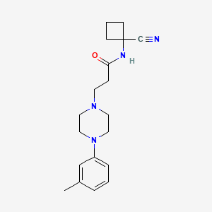 molecular formula C19H26N4O B2568121 N-(1-Cyanocyclobutyl)-3-[4-(3-methylphenyl)piperazin-1-YL]propanamide CAS No. 1436330-05-0