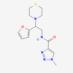 N-(2-(furan-2-yl)-2-thiomorpholinoethyl)-1-methyl-1H-1,2,3-triazole-4-carboxamide