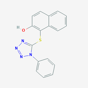 molecular formula C17H12N4OS B256813 1-((1-Phenyl-1H-tetraazol-5-YL)thio)-2-naphthol 