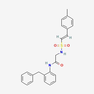 N-(2-benzylphenyl)-2-[[(E)-2-(4-methylphenyl)ethenyl]sulfonylamino]acetamide